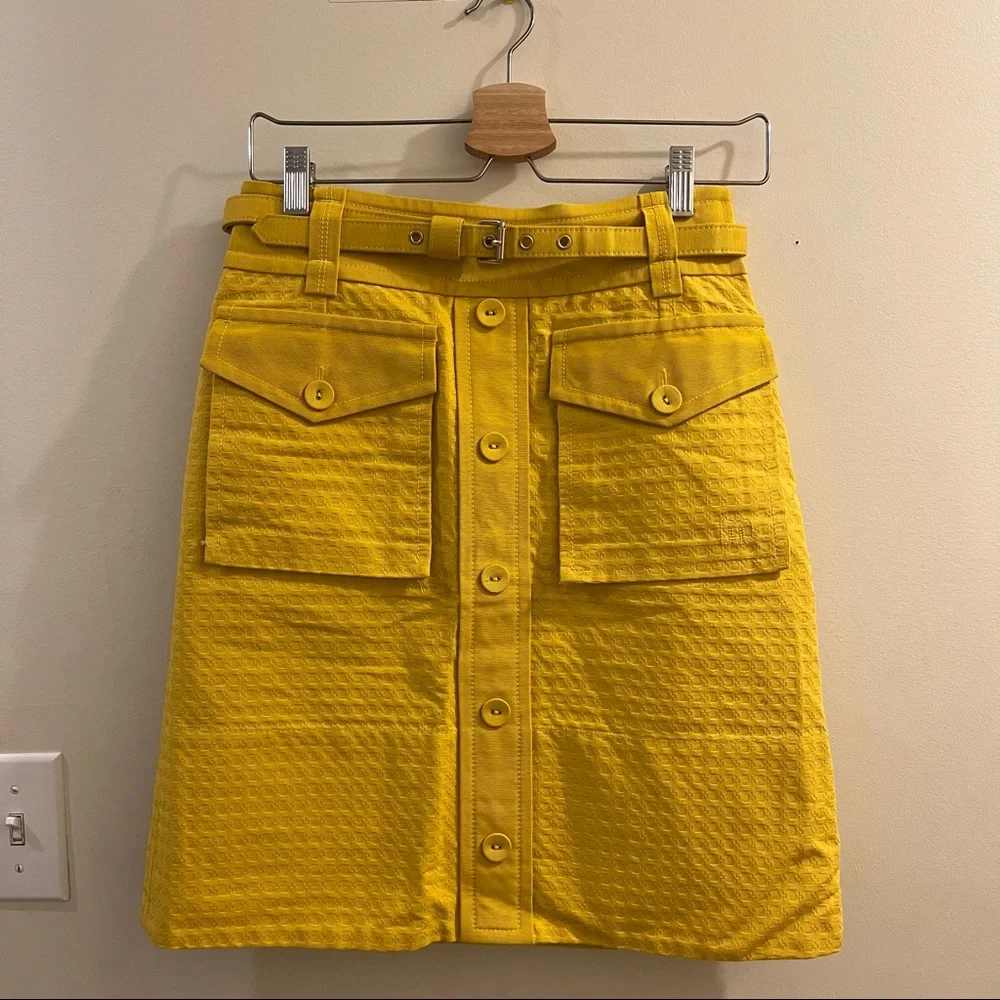 MARC By Marc Jacobs Yellow Belted Skirt - Picture 1 of 5